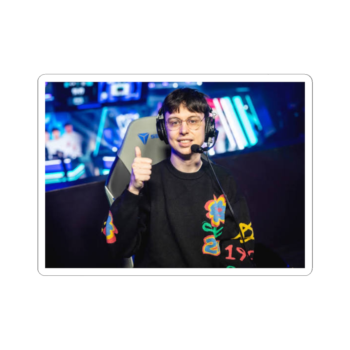 Esports Caster Thumbs Up Sticker | Kiss-Cut Sticker | Caedrel