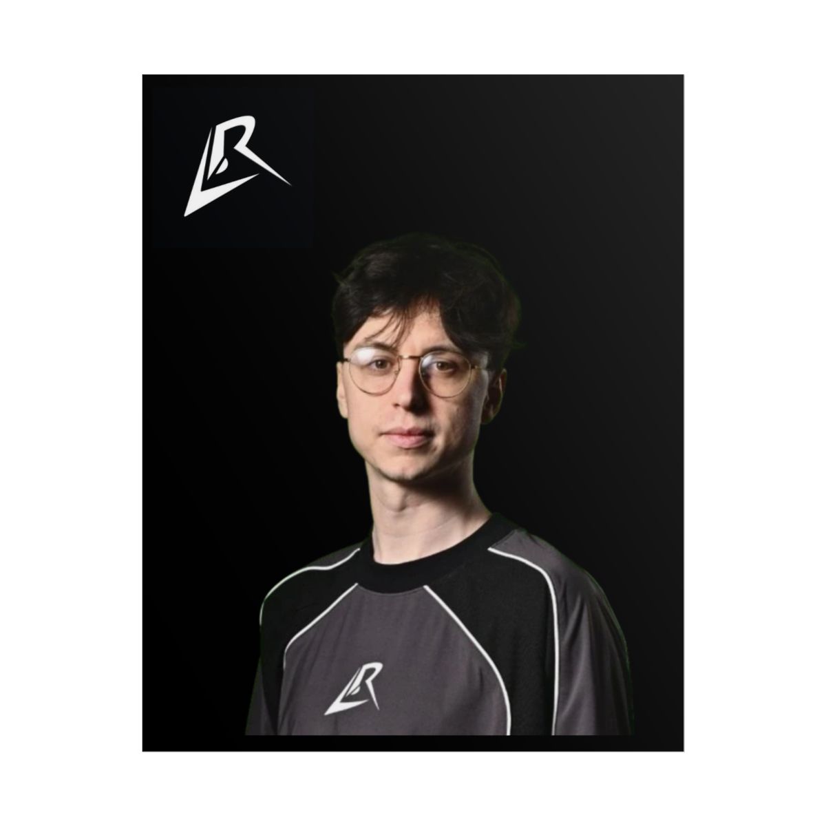 Esports Player Portrait Rolled Poster | Team Logo, Black Background | Caedrel
