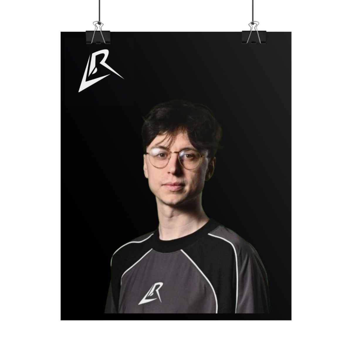 Esports Player Portrait Rolled Poster | Team Logo, Black Background | Caedrel